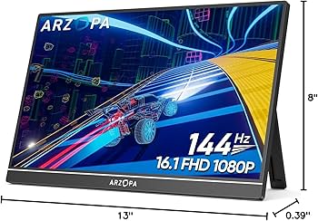 Amazon.com: ARZOPA 16.1'' 144Hz Portable Gaming Monitor, 106% sRGB