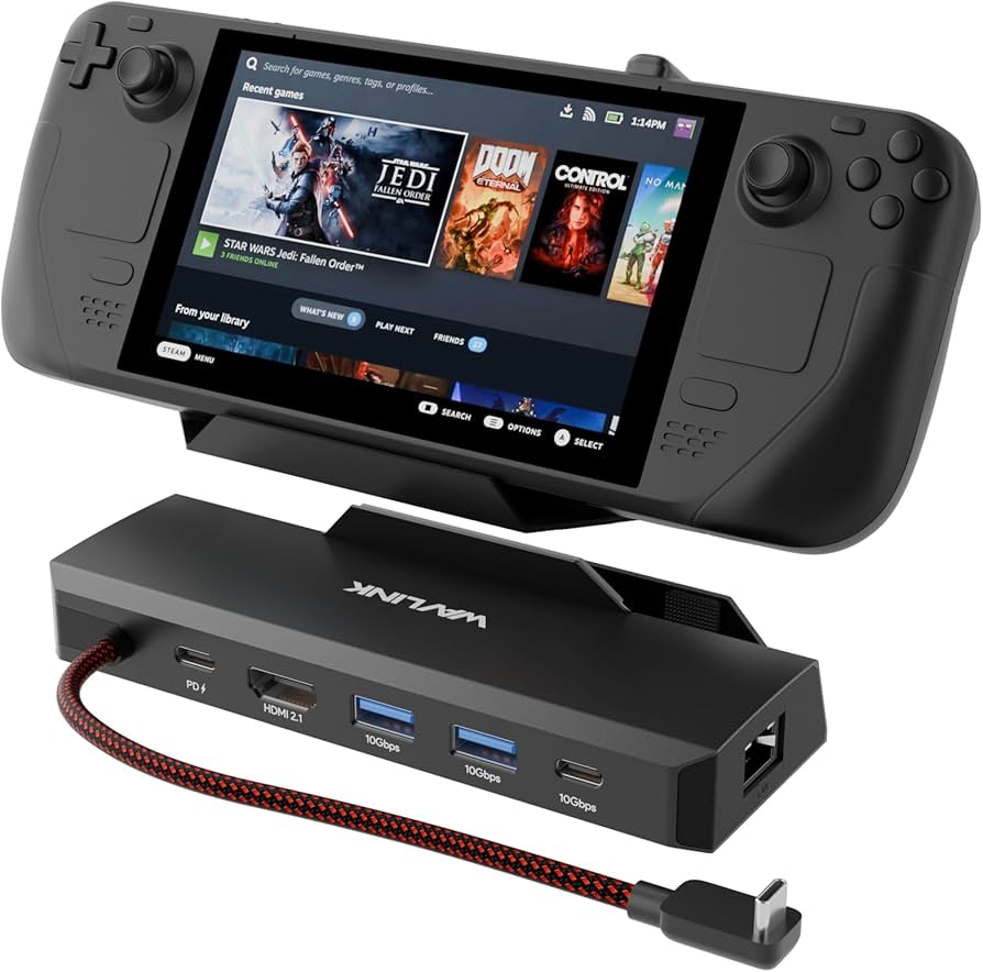 Amazon.com: Steam Deck Dock, WAVLINK 6-in-1 Docking Station for
