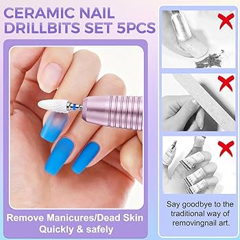 Amazon.com: Fantexy Ceramic Nail Drill Bits Set,3/32'' Shank