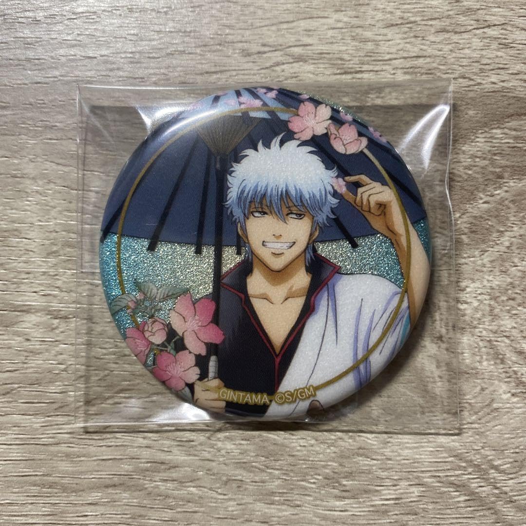 クリスタライト 缶バッジ 銀魂 坂田銀時 アニメガ 文教堂 限定 白夜叉