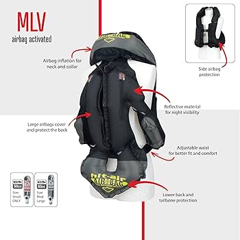 Amazon | hit-air(無限電光)エアーバッグベストブラックL MLV-C | 胸部