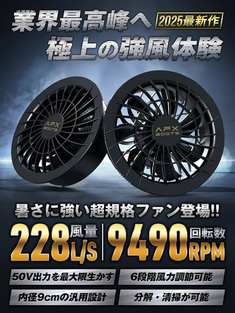 Amazon.co.jp: LABWIND 50Vファン 空調作業服専用 【AFXBOOTS F50N25