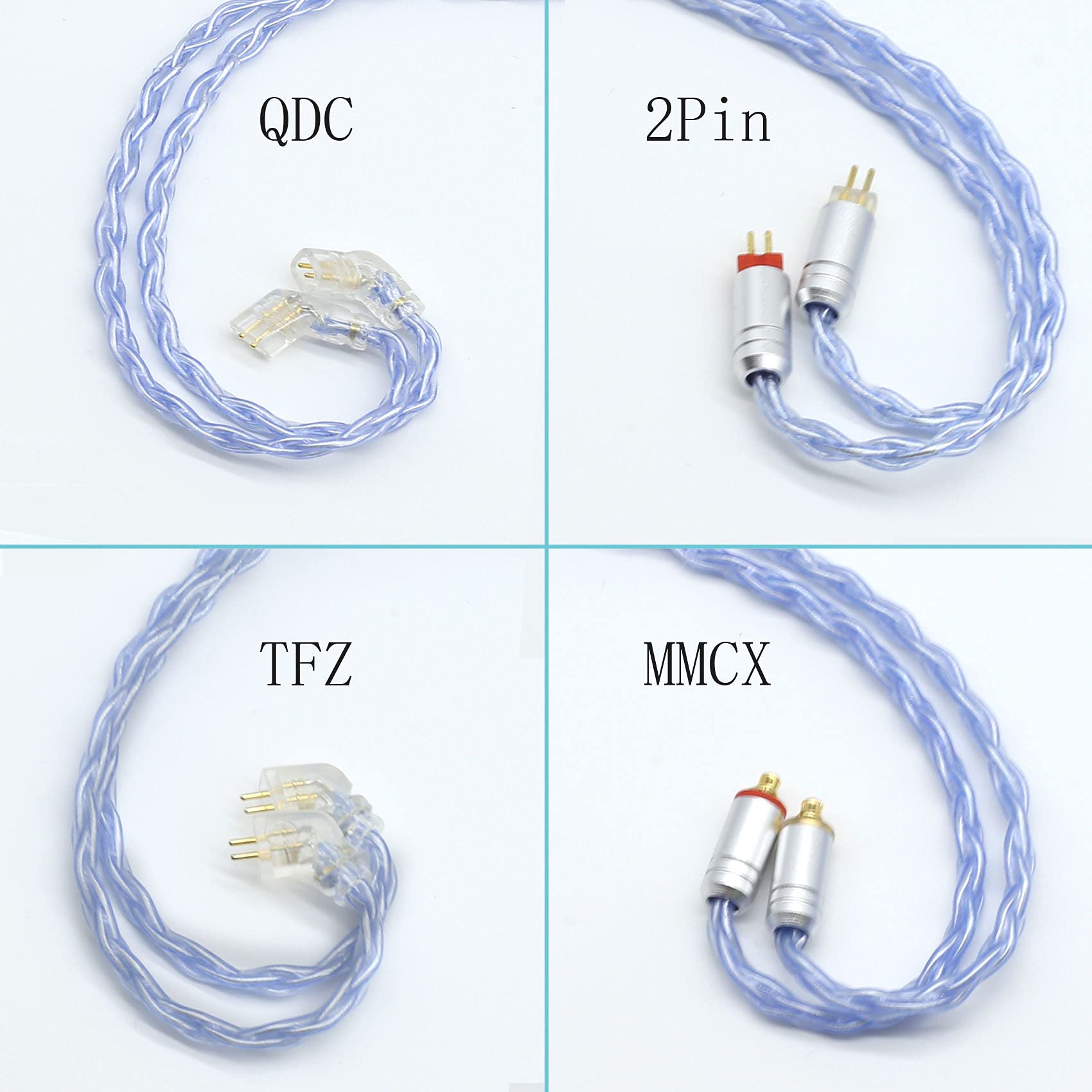 Amazon | 【JSHiFi-SKY】2pin2.5mmリケーブル8芯銀メッキ中華イヤホン