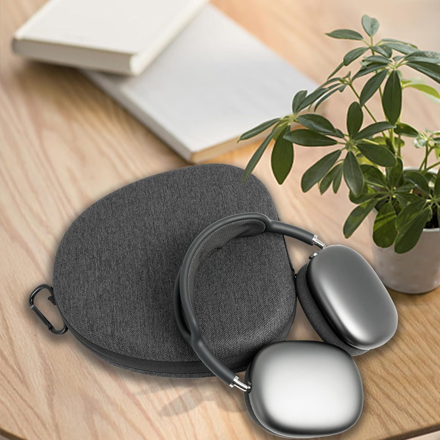 Amazon | AirPodsMaxヘッドフォン用トラベルケース スリープモード