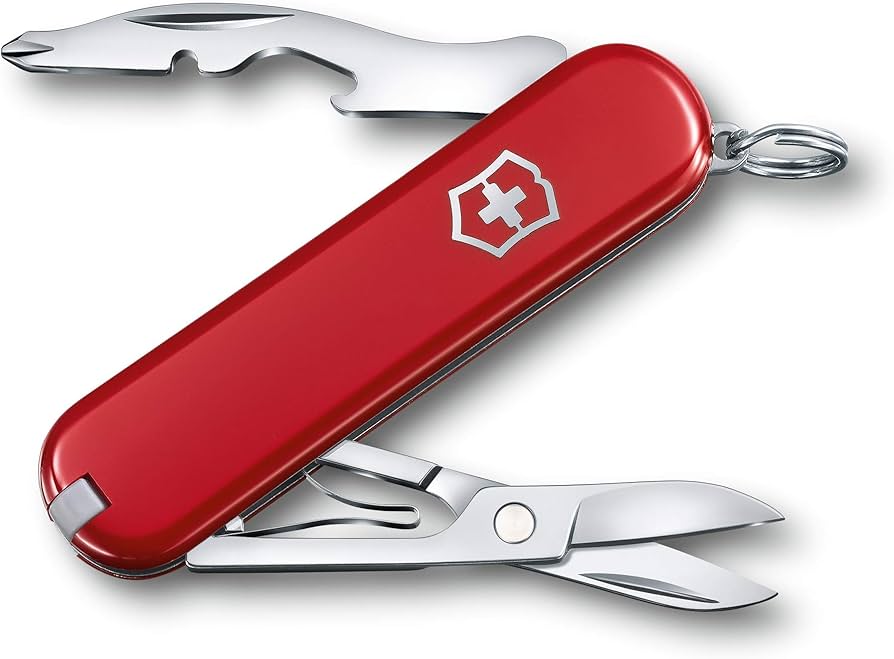 Victorinox Swiss Army Jetsetter 3 Pocket Knife - Red, 58mm