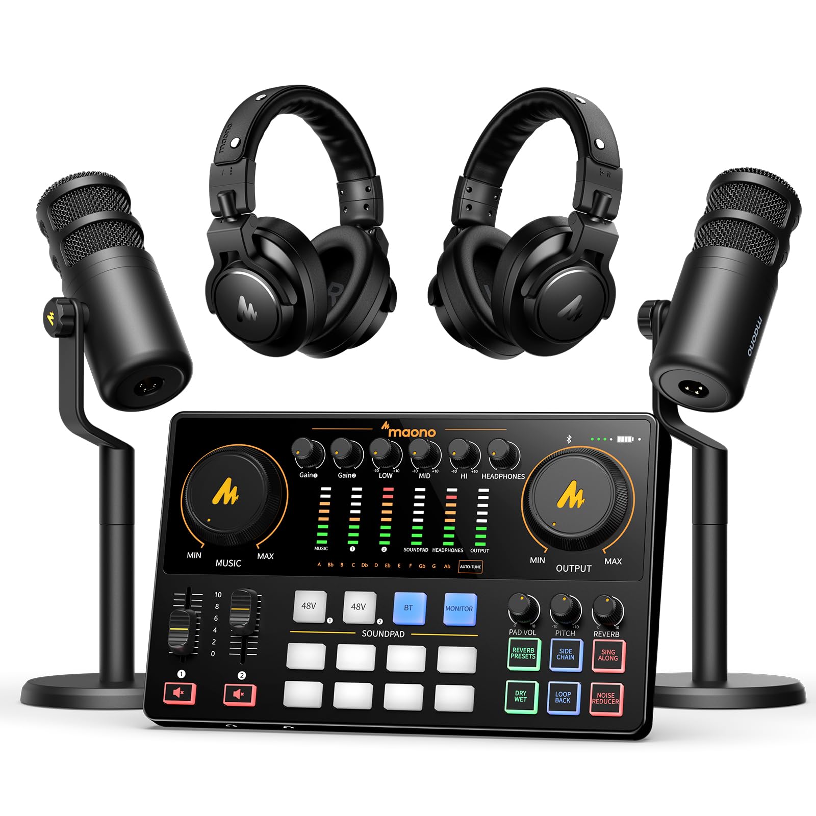 Amazon.com: MAONO Podcast Equipment Bundle for 2: Audio Interface