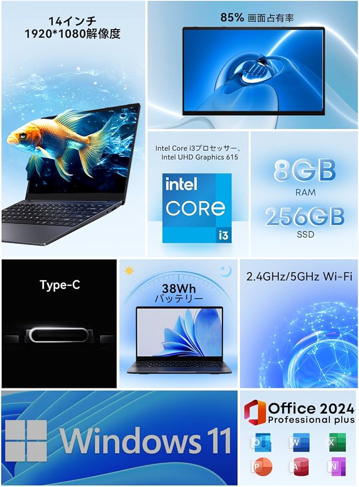 Amazon.co.jp: CHUWIノートパソコン Office 2024搭載 CoreBook I314型