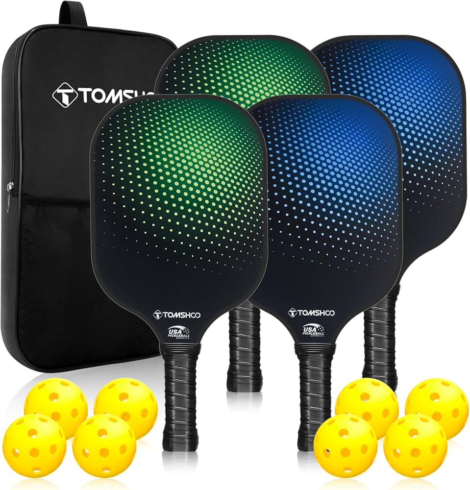 Amazon.co.jp: TOMSHOO ピックルボールパドル 2/4個セット USAPA承認