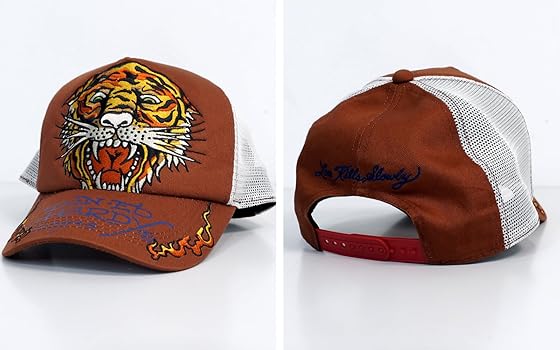 Amazon | [Ed Hardy] エド・ハーディー タイガー刺繍 メッシュキャップ
