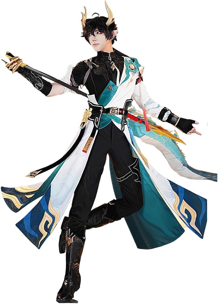 Amazon.co.jp: 【Azuiblc】コスプレ衣装 丹恒・騰荒 靴カバー付き 龍角