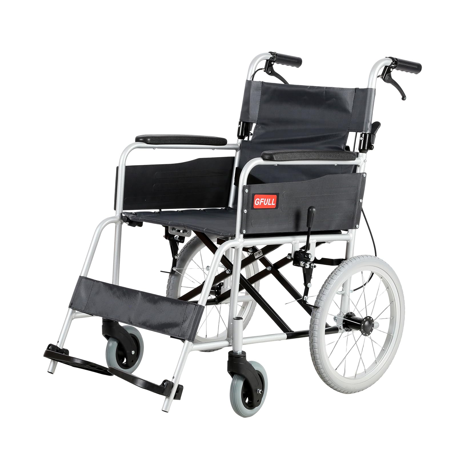 Amazon | 車椅子 軽量 折りたたみ アルミ製 介助ブレーキ付き