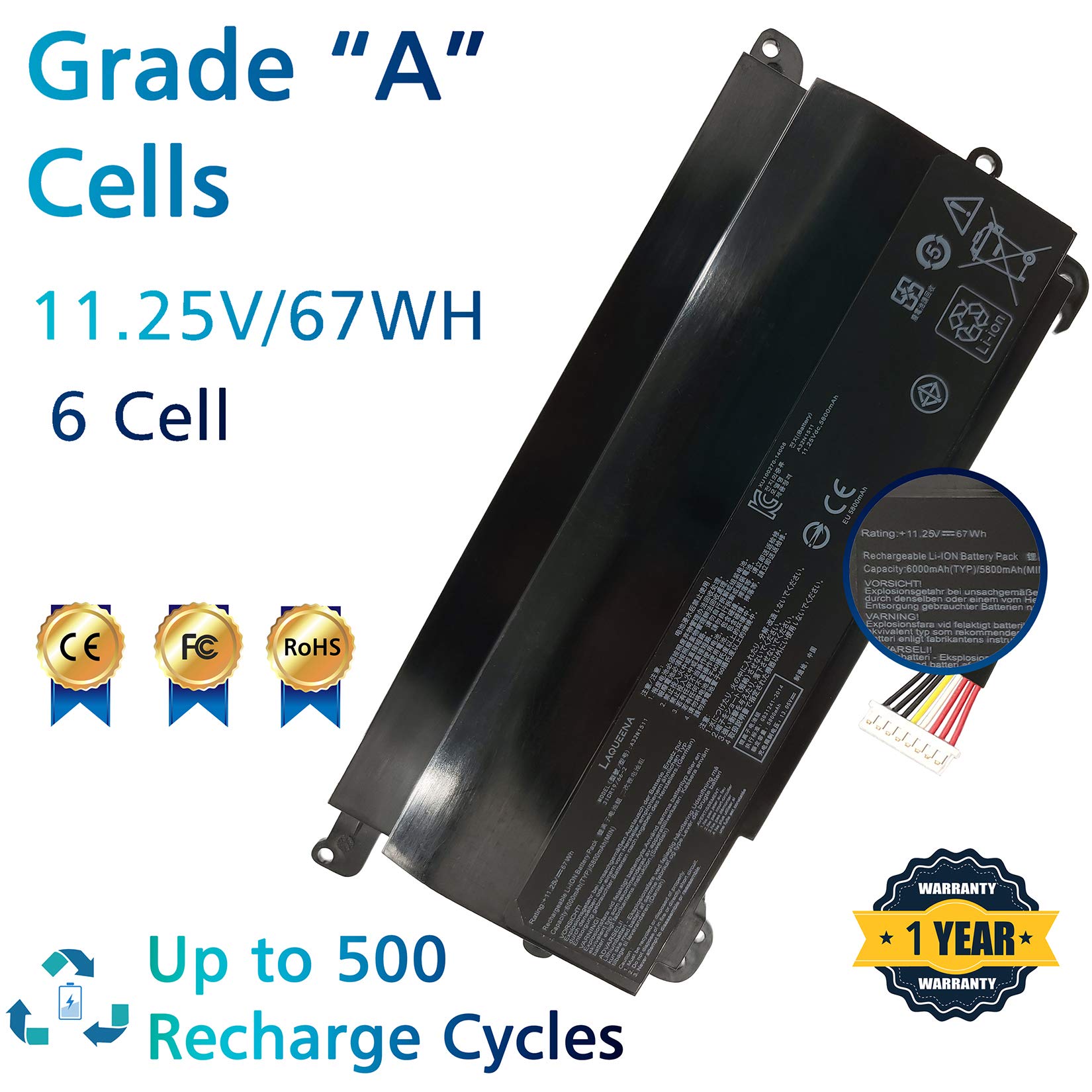 Amazon.com: A32N1511 Laptop replacement battery for Asus ROG G752