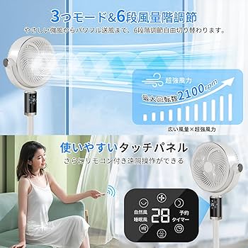 Amazon.co.jp: 扇風機 サーキュレーター 静音【2024新登場・高濃度