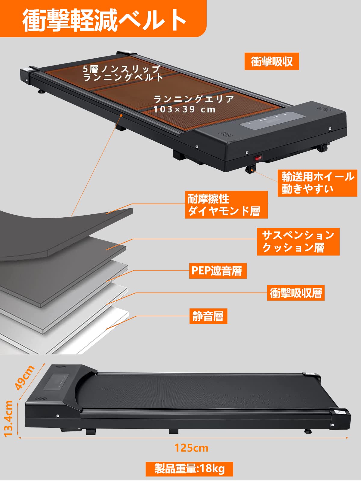 Amazon | Tvdugim ルームランナー 家庭用 ウォーキングマシン 電動