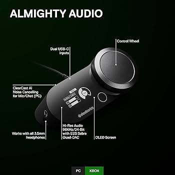 SteelSeries GameDAC Gen 2 for Xbox - Hi-Res Certified - 24BIt