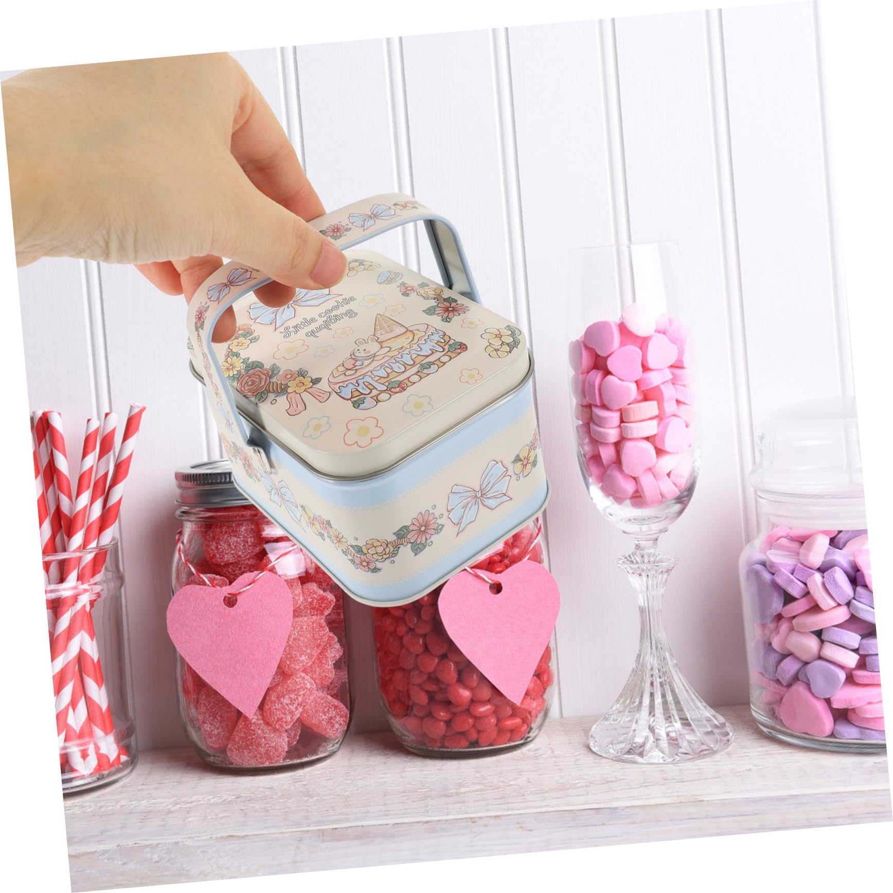 Amazon.co.jp: SHOWERORO ブリキボックス クッキー缶 キャンディ容器