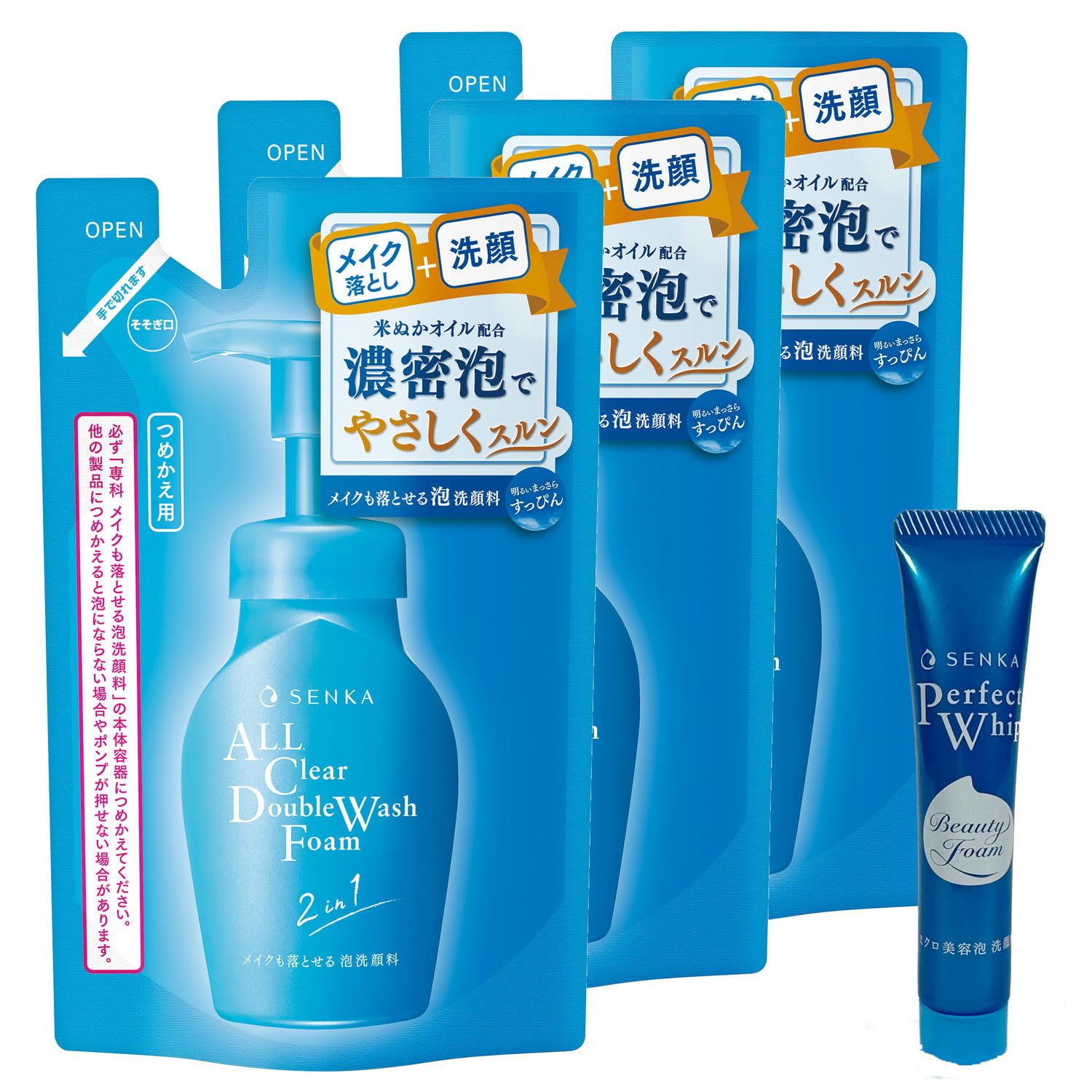 Amazon | 洗顔専科 【まとめ買い】SENKA メイクも落とせる泡洗顔料