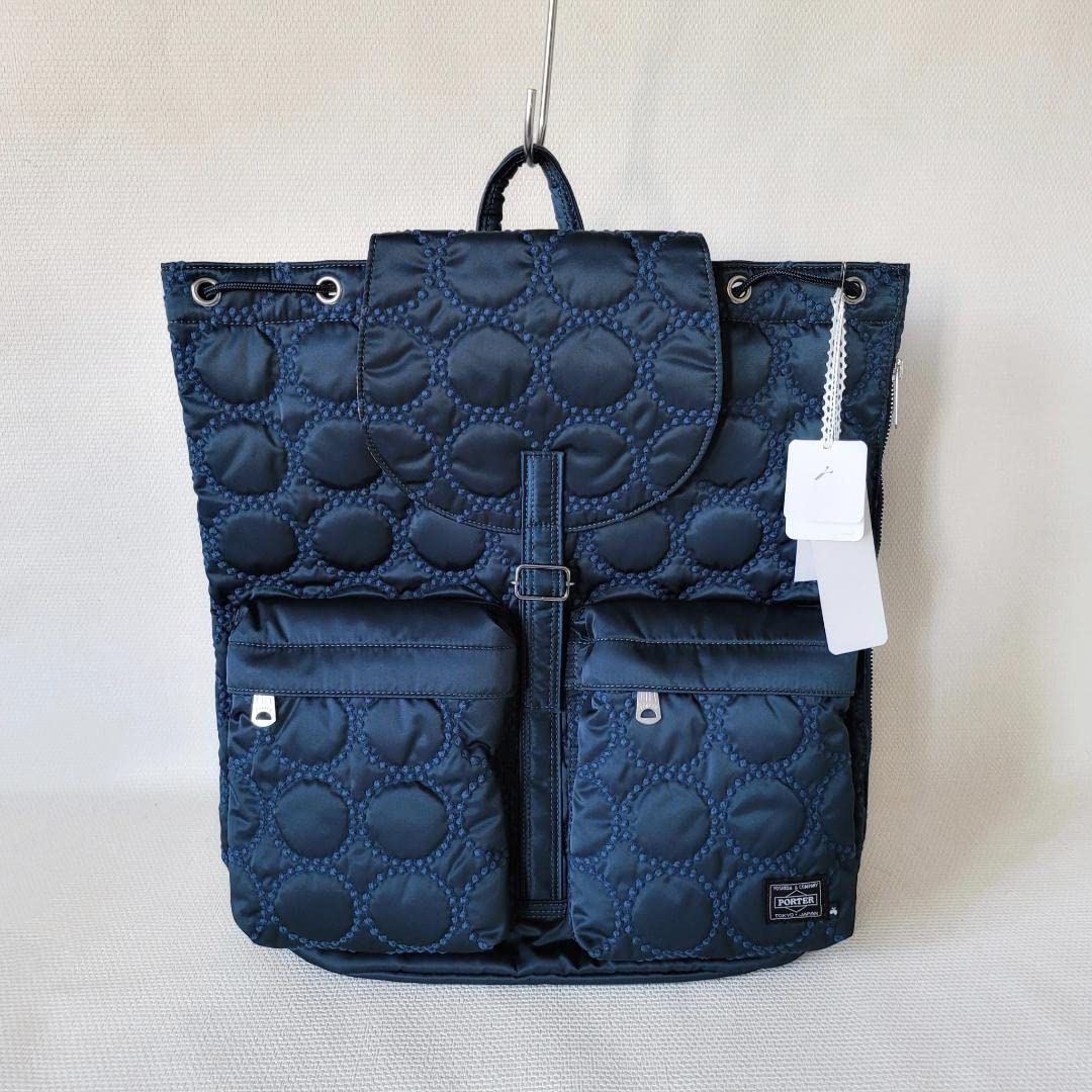 ミナペルホネン/タンバリンネイビー×アネモネ/ボストン型トート