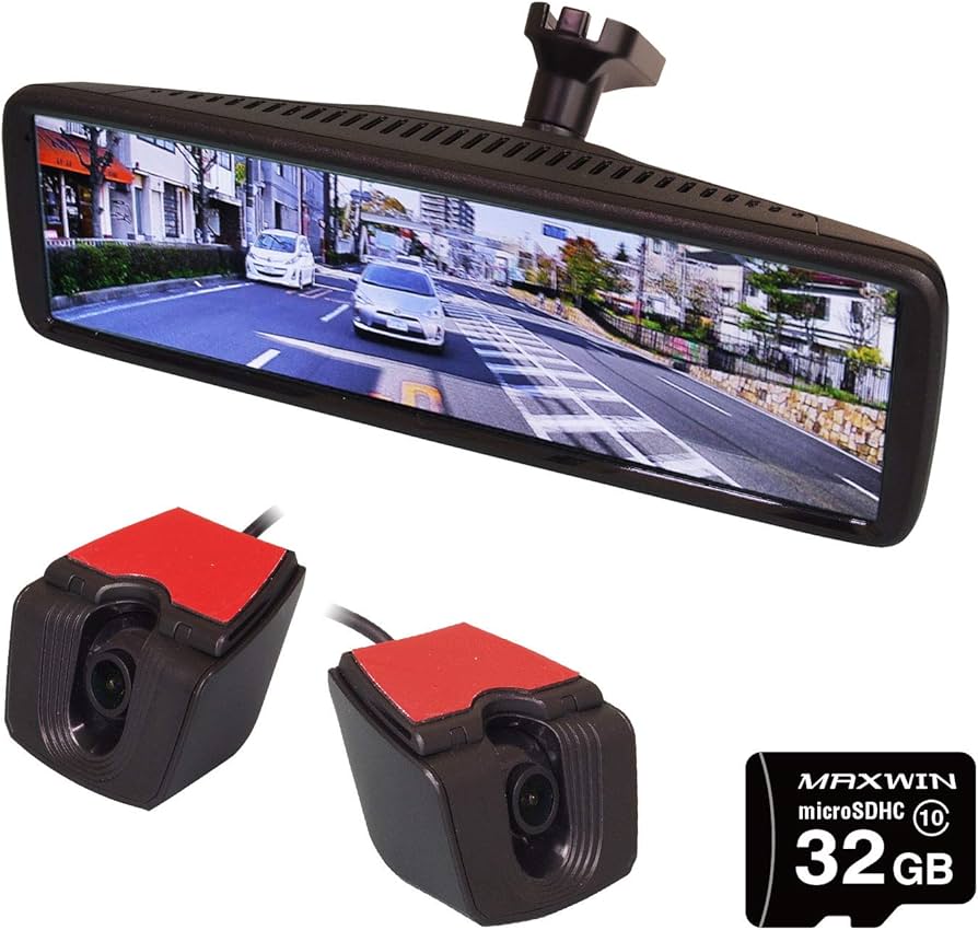 Amazon.co.jp: ドライブレコーダー ミラー型 前後 2カメラ 分離型