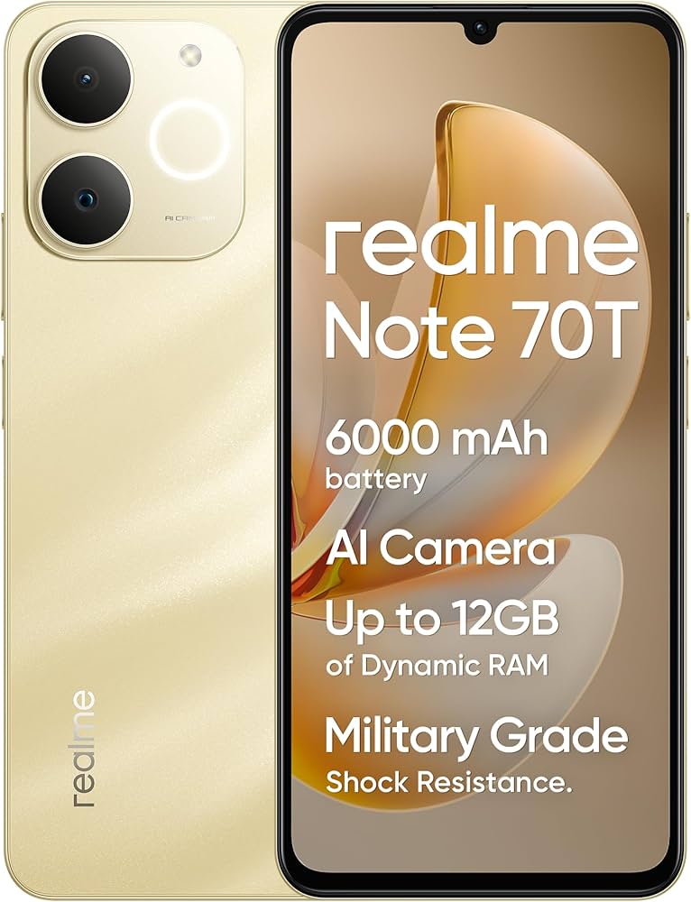 realme Note 70T 4G Smartphone, 4+64GB, 6000mAh Massive Battery