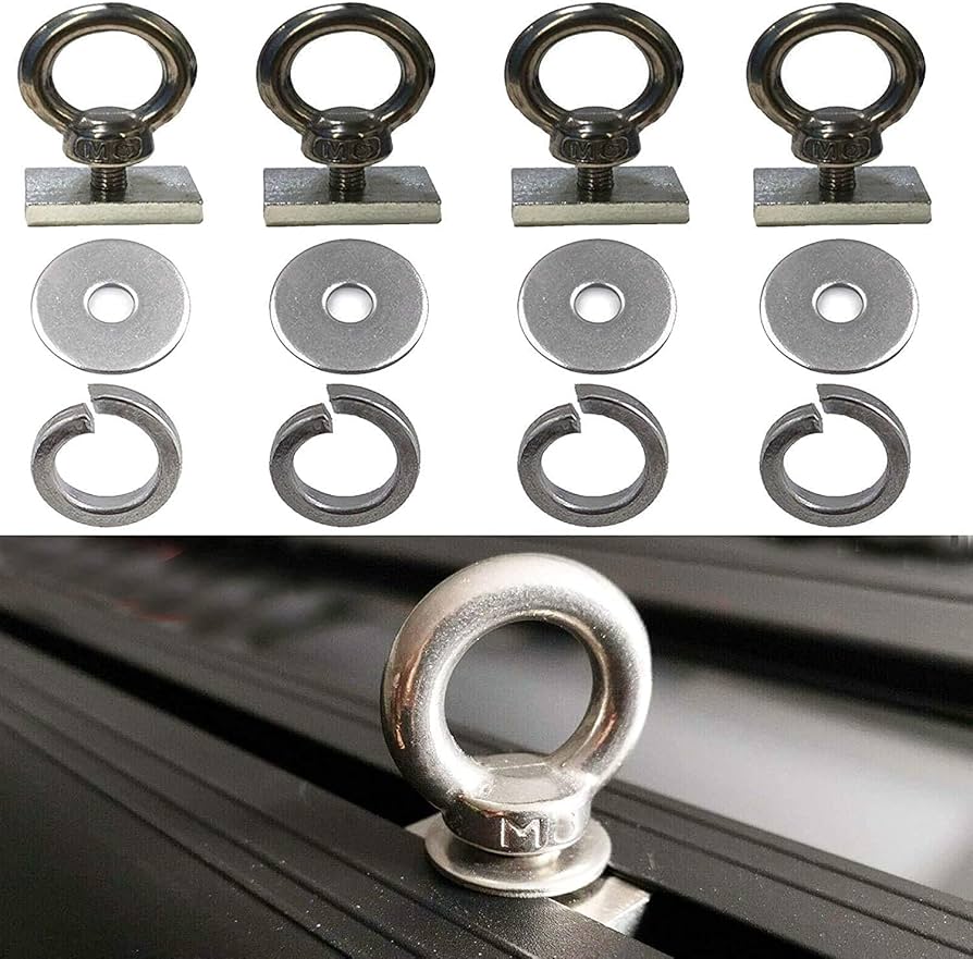 Amazon.co.jp: ルーフラック用高耐久ステンレス鋼アイボルトタイダウン