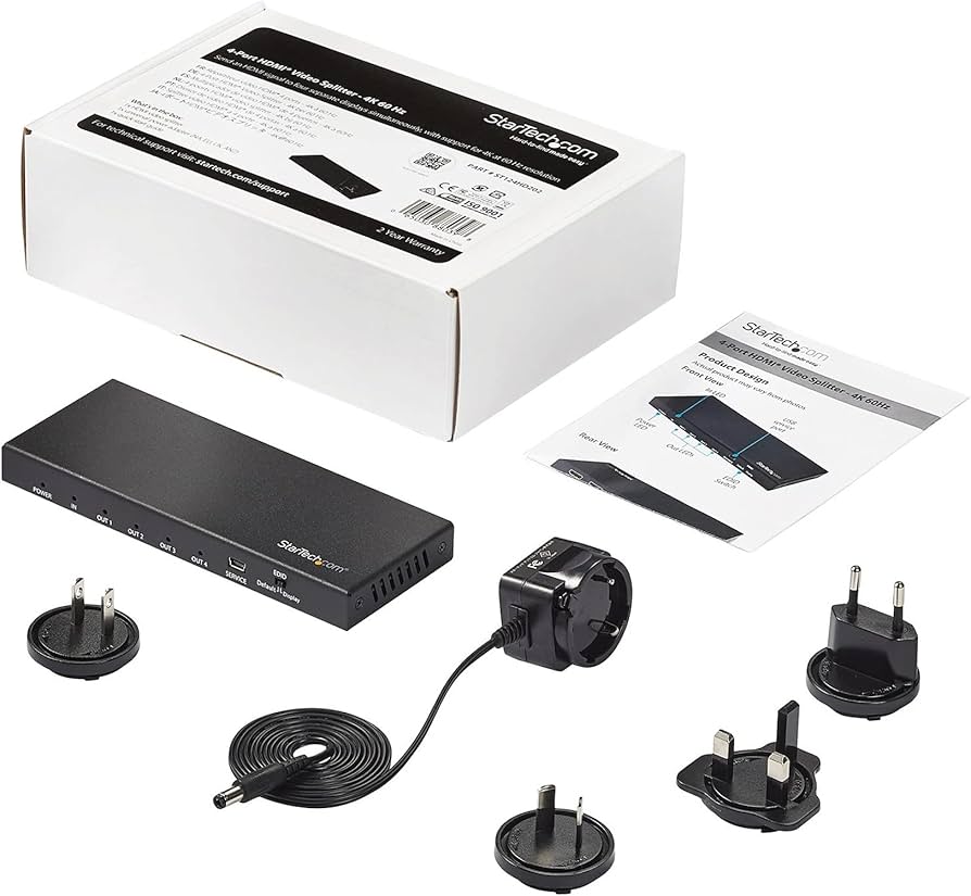 Amazon.co.jp: StarTech.com HDMI分配器 1入力4出力 4K/60Hz HDMI 2.0