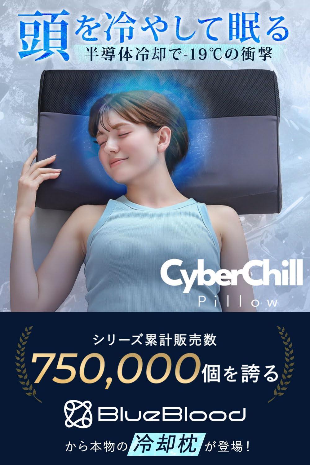 CyberChill Pillow 冷却機能付き枕 サイバーチルピロー 頭を冷やして
