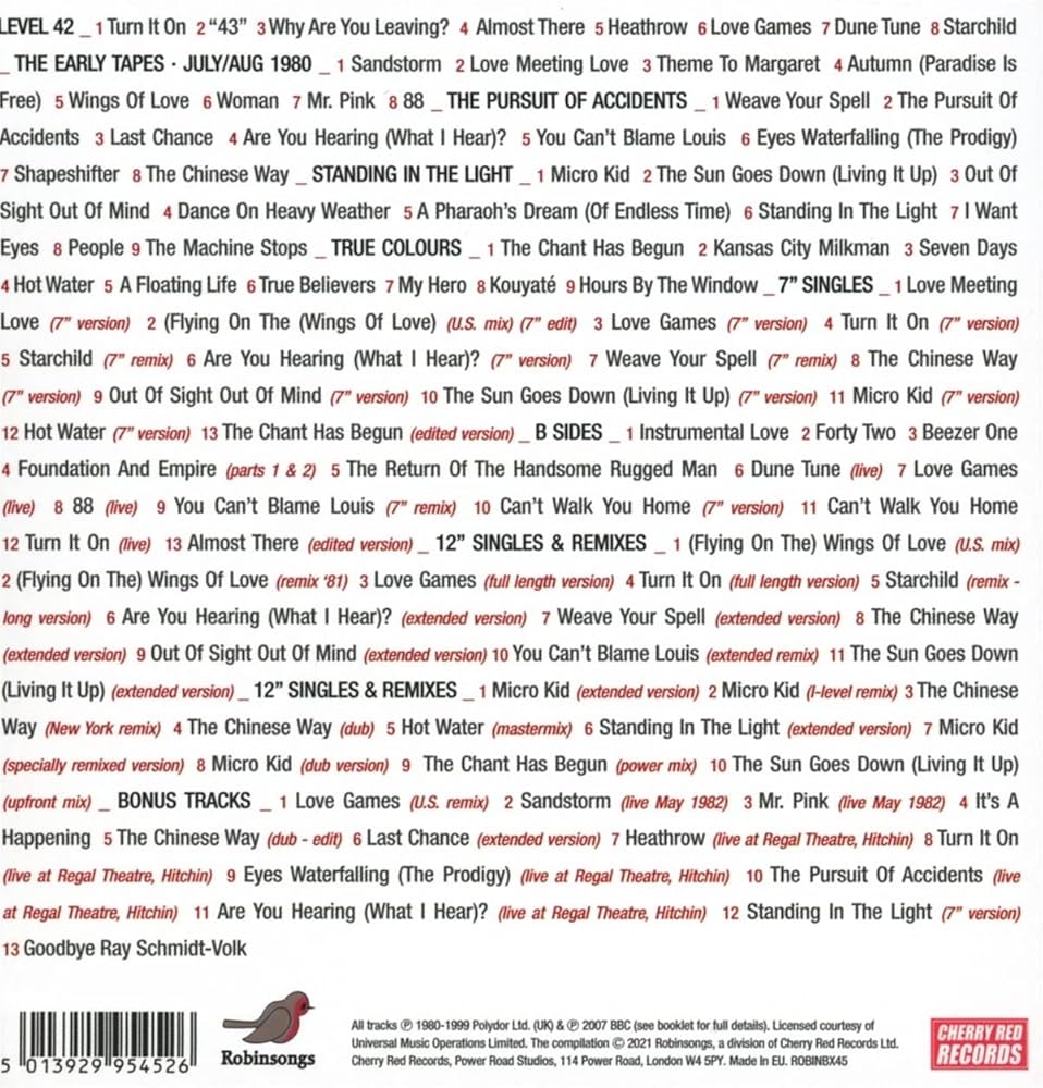 LEVEL 42 - Complete Polydor Years Volume One 1980-1984 (10CD Box