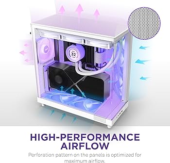 Amazon.com: NZXT H6 Flow RGB Mid-Tower Airflow Case with 3 RGB