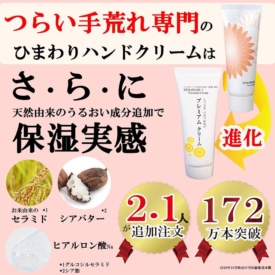 Amazon.co.jp: S＆S美健 プレミアム ひまわり ハンドクリーム 手荒れ