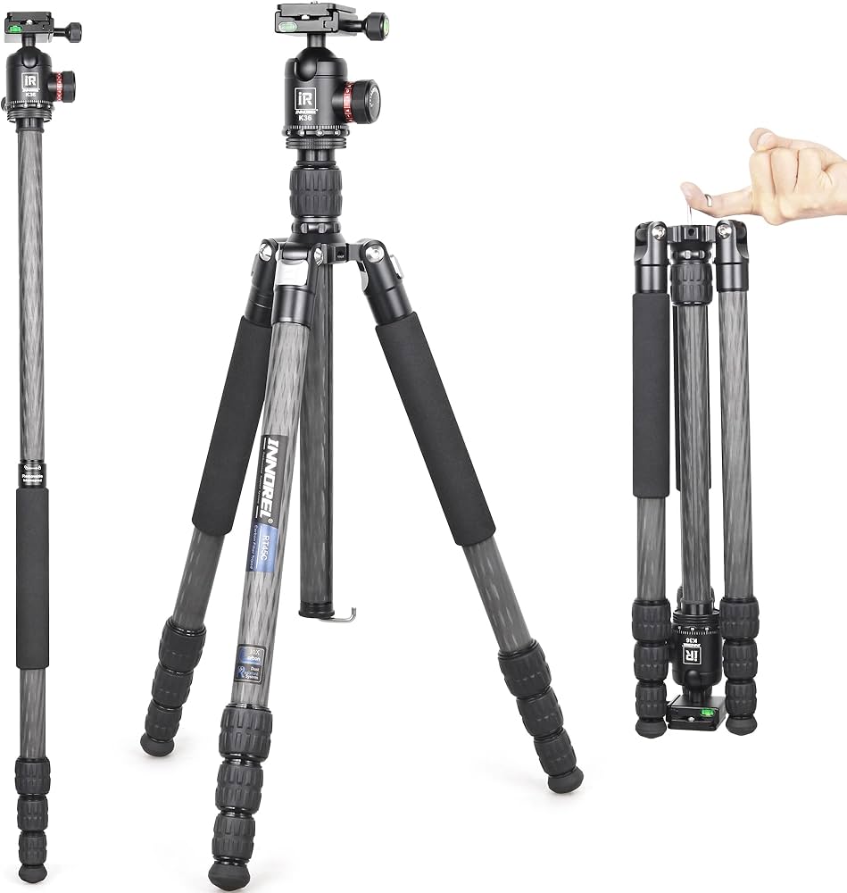 Amazon | INNOREL カメラ三脚 コンパクト三脚 2-IN-1デザイン 一脚可変