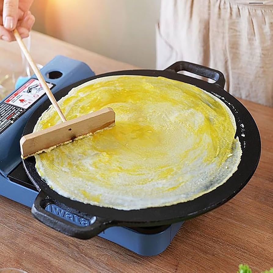 Amazon.co.jp: クレープパン 30cm クレープ トンボ付き IH対応