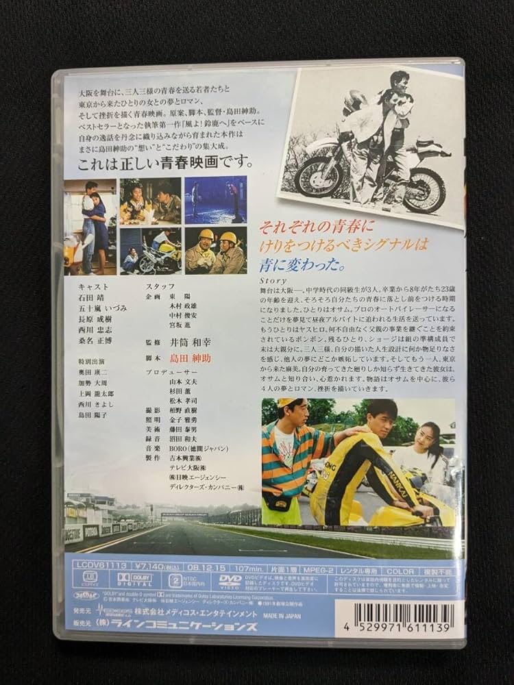 Amazon.co.jp『風、スローダウン』 DVD 美品 島田紳助第1回監督作品
