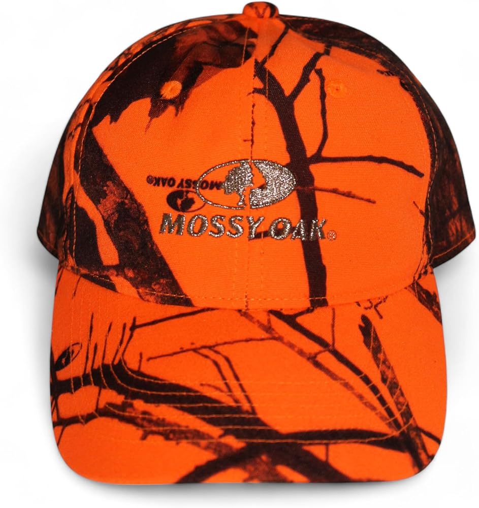Amazon | Mossy Oak ブレイズ オレンジ 迷彩ロゴキャップ 非構造 汗