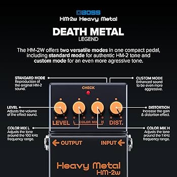 Amazon.com: BOSS HM-2W Heavy Metal Guitar Effects Pedal