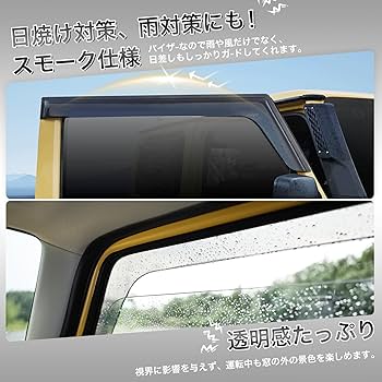 Amazon | AMWMORV 新型 ジムニーJB64 サイドバイザー ドアバイザー 2枚