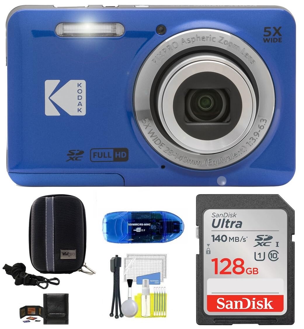 Amazon | KODAK Pixpro FZ55 デジタルカメラバンドル:SanDisk 128GB