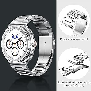 Amazon.com: Metal Band Compatible with Samsung Galaxy Watch 8 40mm