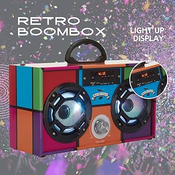 Amazon.com: Wireless Express - Mini Boombox with LED Speakers