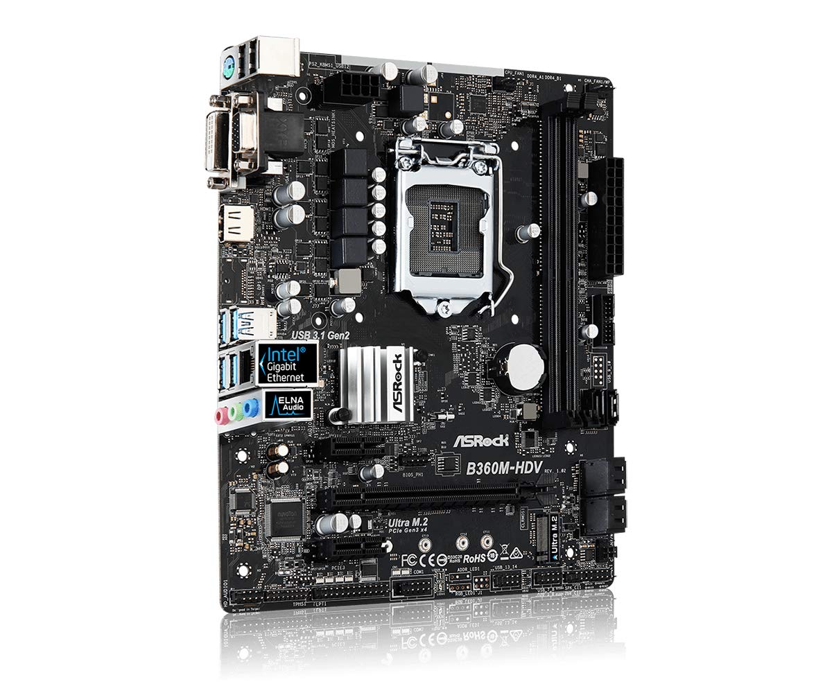 Amazon | ASRock Intel B360チップセット搭載 Micro ATXマザーボード