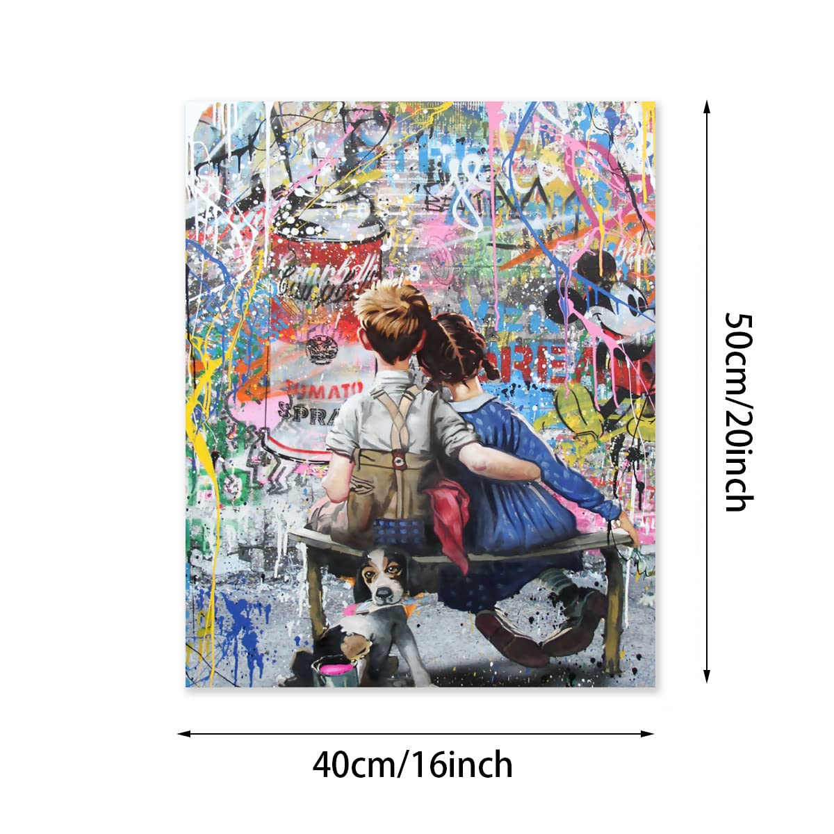 Amazon.co.jp: Hzong 数字油絵 Banksy バンクシー 落書き モダンアート