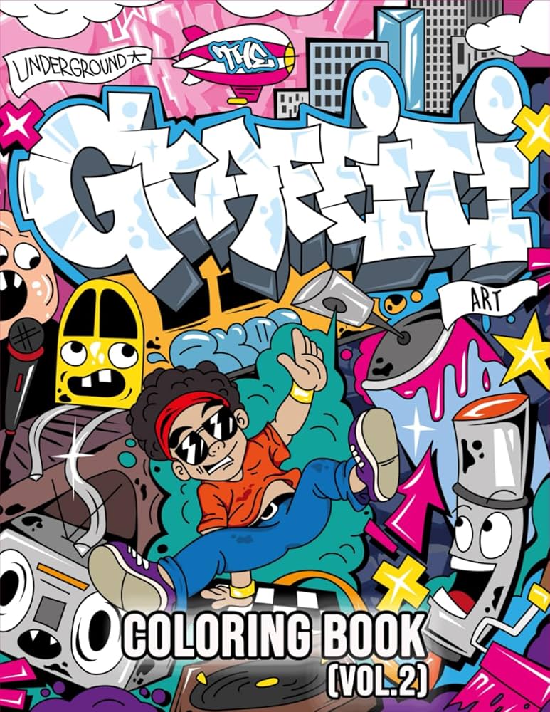 Amazon.com: The Graffiti Art Coloring Book (Vol.2): Over 40 Stress