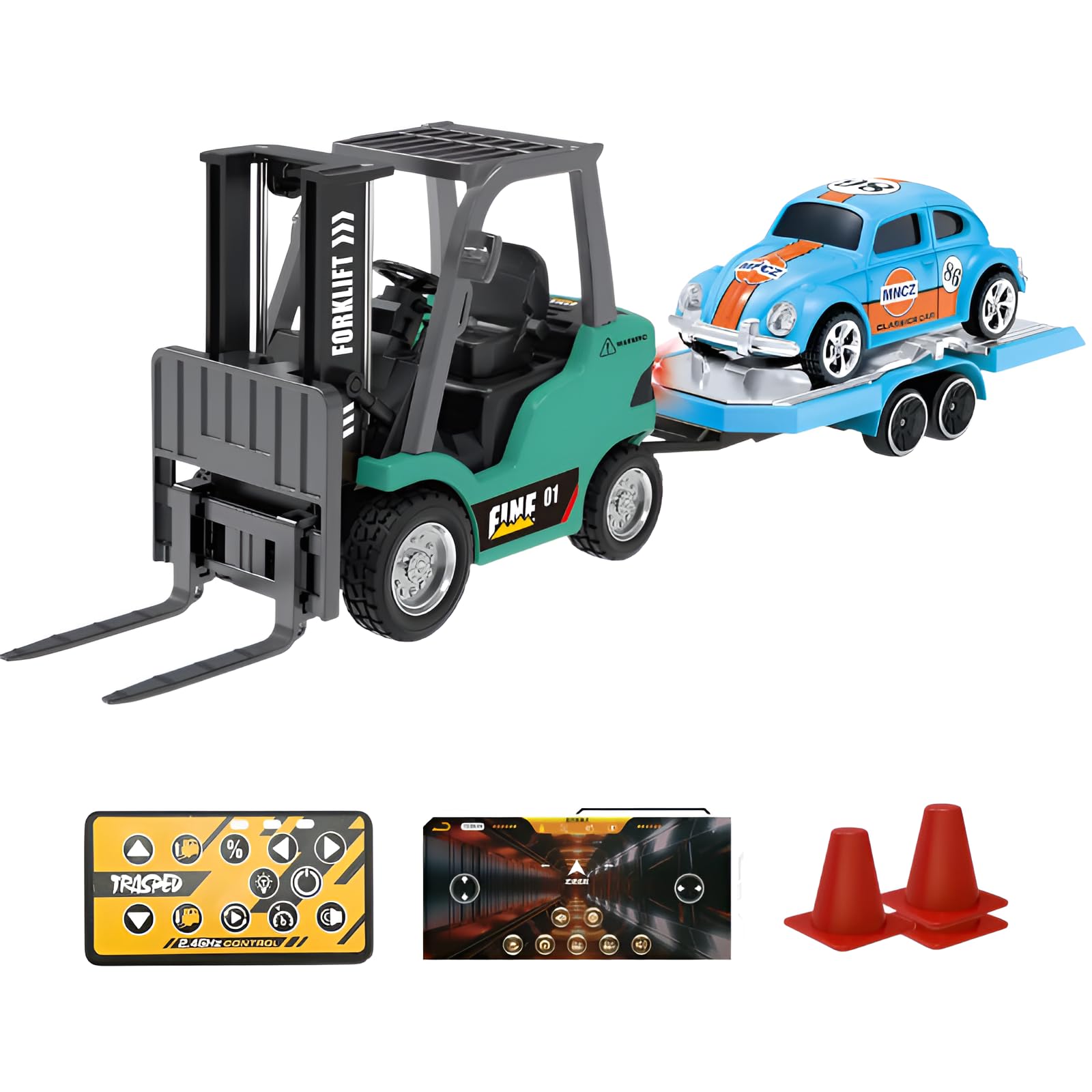 Amazon.co.jp: [Lubiling] 1/64 ミニラジコン フォークリフト ラジコン