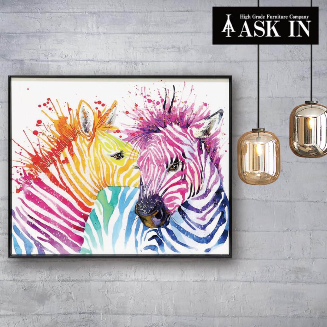Amazon.co.jp: クリスタルアート ゼブラ アートパネル 61x51cm
