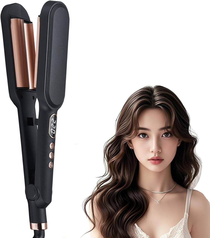 Amazon | カールアイロン 26mm ウェーブアイロン 挟むだけ ヘア