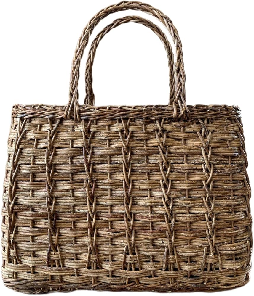 Amazon | あけび 木通 手作り かごバッグ 【オリジナル】 幅約32.5cm
