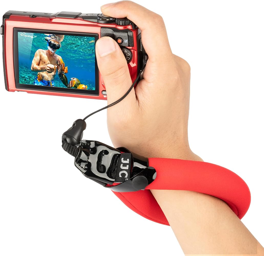 Amazon | [JJC] フローティングストラップ 赤色 水に浮く ストラップ