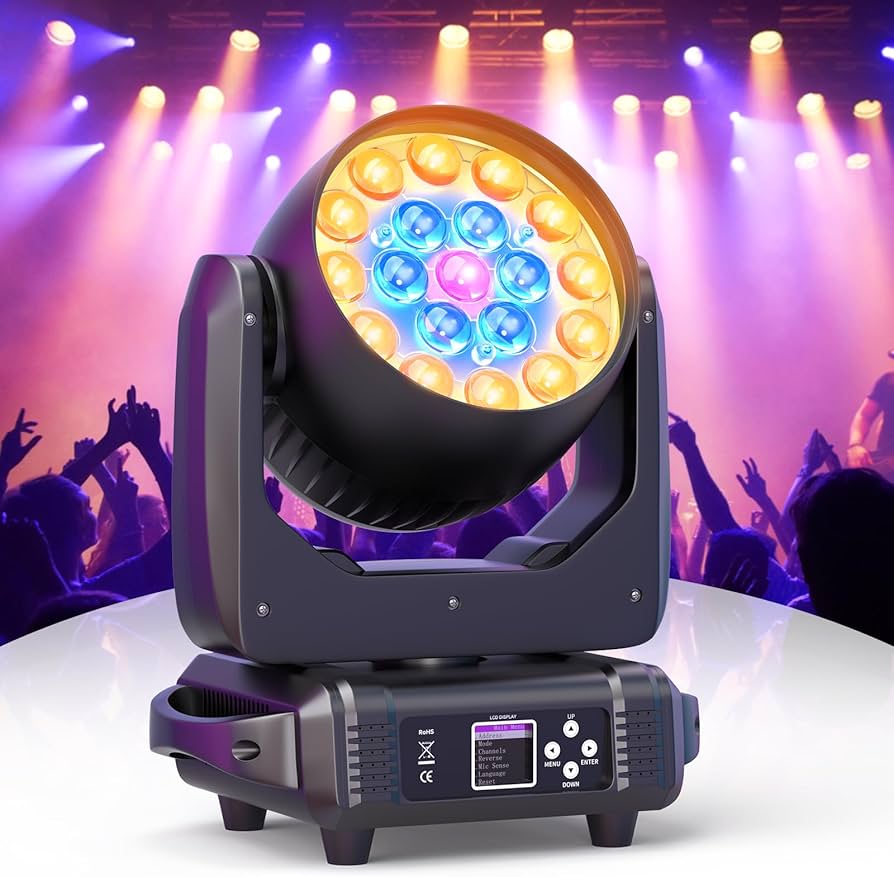 Amazon.com: HOLDLAMP Moving Head Lights 19x15W RGBW 4-in-1 LED