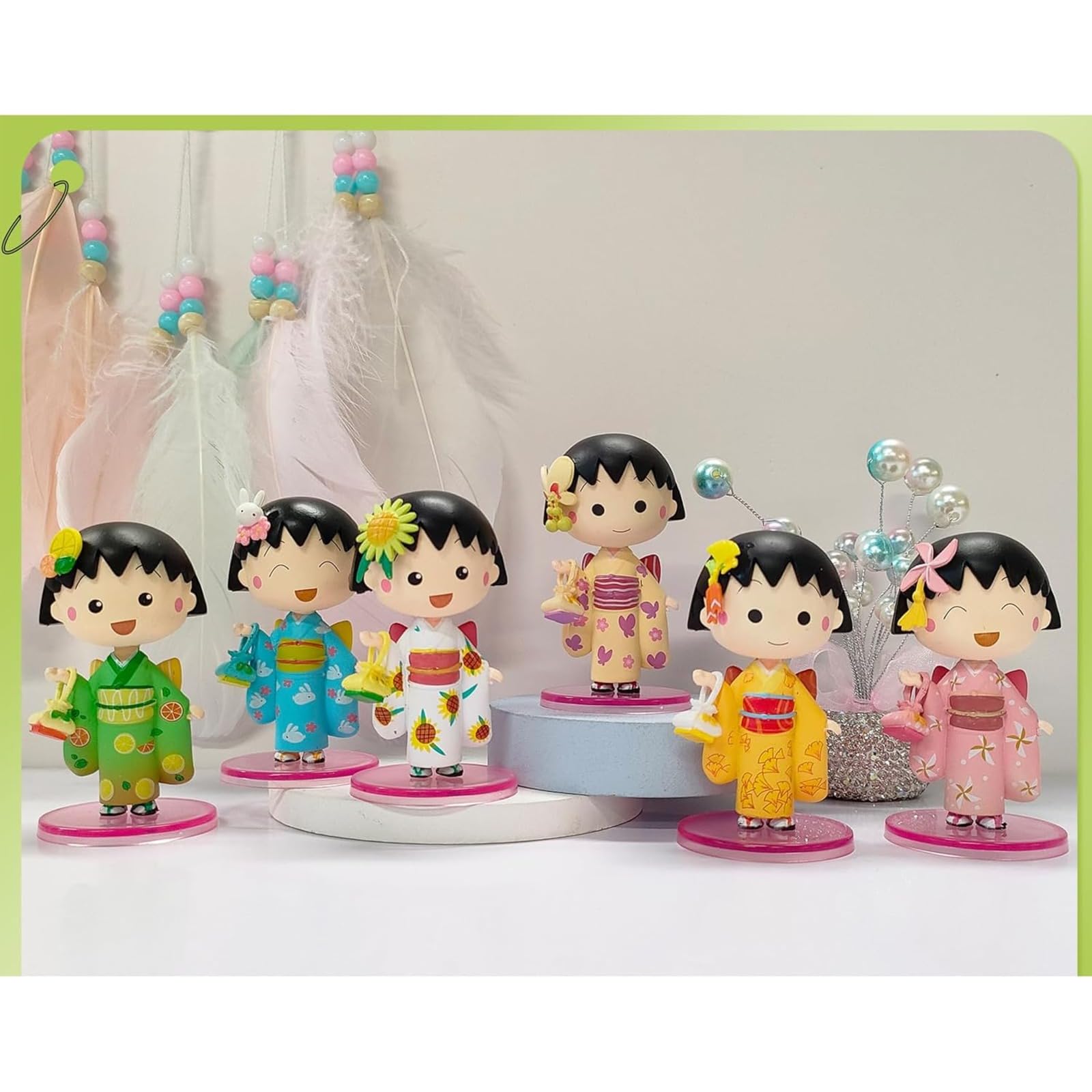 Amazon.co.jp: [YAORUI] ちびまる子ちゃん フィギュア PVC製 7.5cm 6個