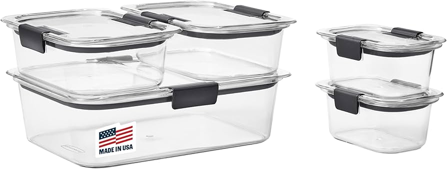 Amazon｜ラバーメイド(Rubbermaid)BRILLIANCE 5個セット 保存容器 BPA